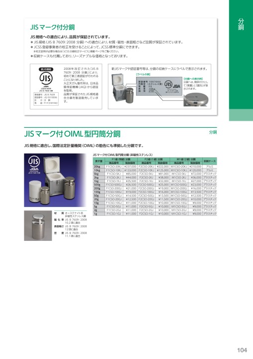 SHINKO/新光電子 【】ViBRA F1CSO-20K:OIML型円筒分銅(非磁性ステンレス) 20KG F1級 F1CSO-20K |  www.silverspeargin.com